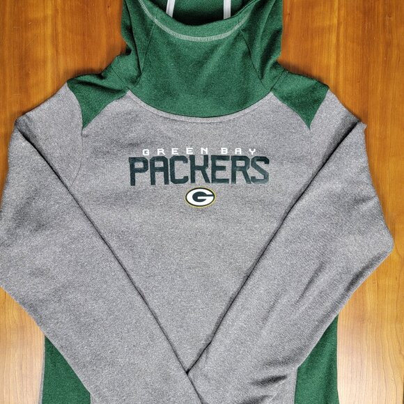 Girl's NFL Apparel Green Bay Packers Football Grey Green Pullover Hoodie - XL - Picture 5 of 10